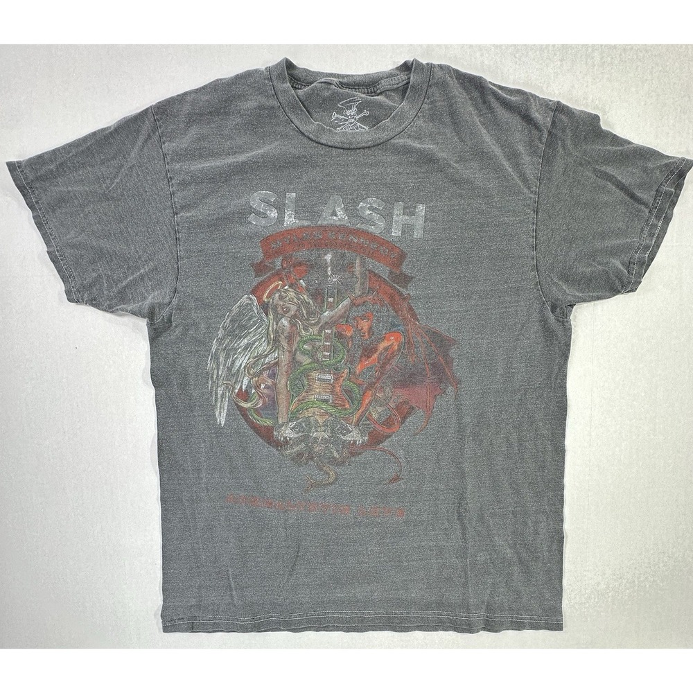 Slash Myles Kennedy Apocalyptic Love Tour 2012 Gray Graphic Band Shirt M/L